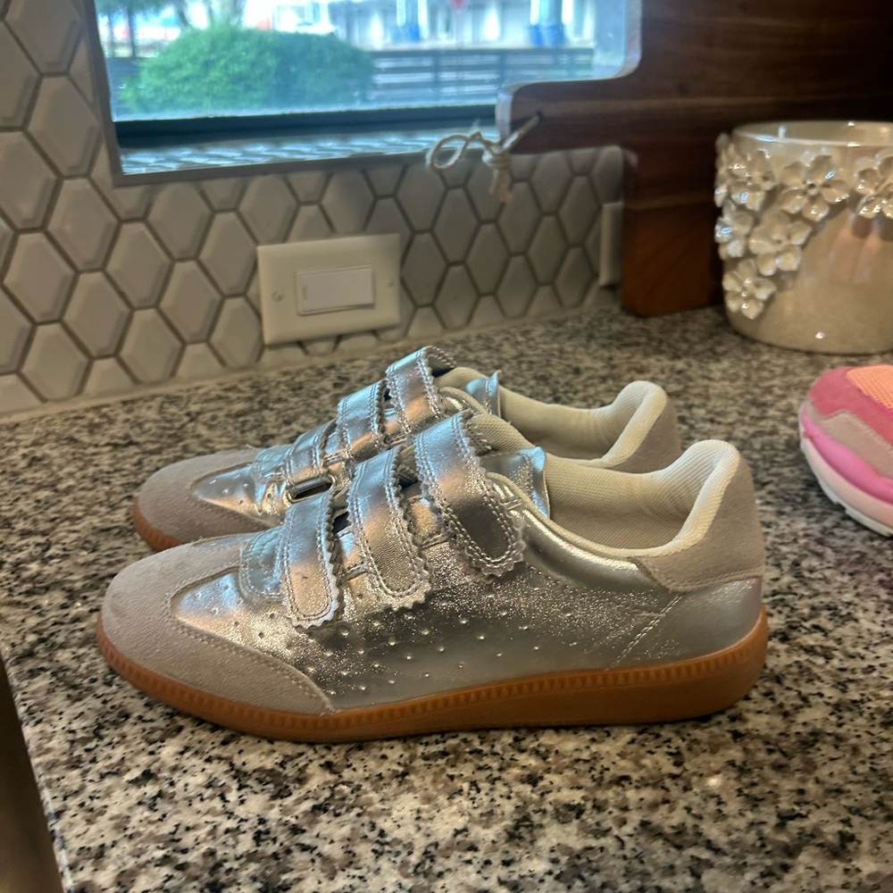 Silver Steve Madden Sneakers